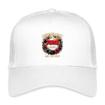 FÉLICITATIONS JUIN - Casquette trucker enfant - blanc - Devant