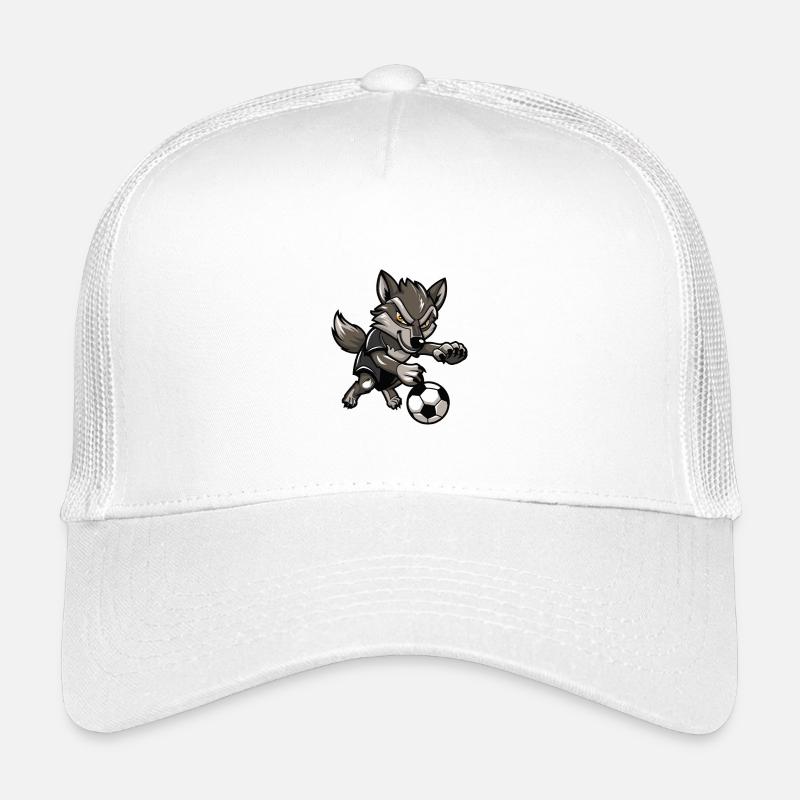 Wolfsoccer Animierter Wolf Kinder Trucker-Cap