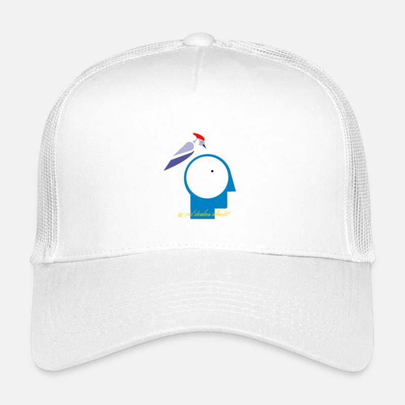 zu viel denken schadet - Kinder Trucker-Cap - Weiß