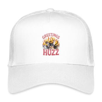 Salutations Huzz Bootleg inportable - Casquette trucker enfant - blanc - Devant