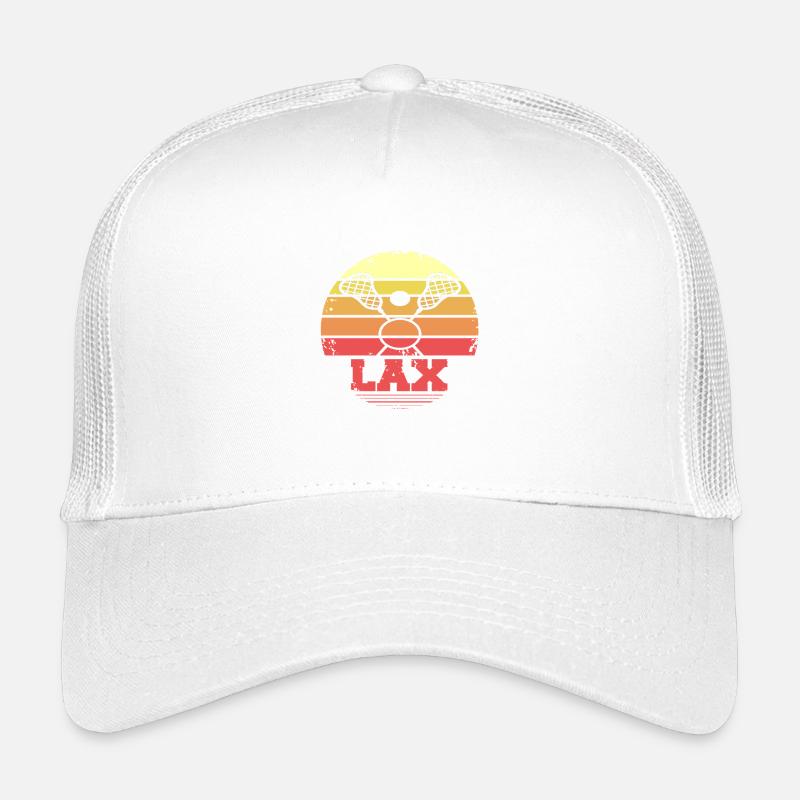 LAX Retro Vintage Lacrosse Sunset Player Style Kinder Trucker-Cap