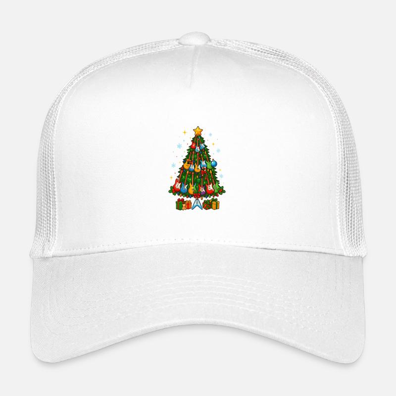 Rainbow Guitar Christmas Tree, Music Lover  Kids’ Trucker Cap