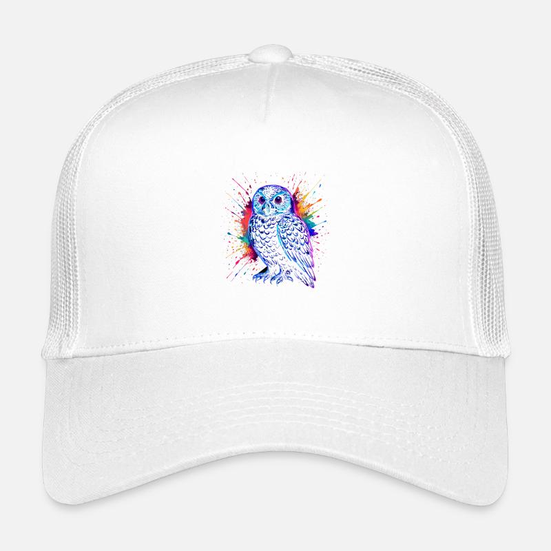 Neon Eule Farb-Splash Kunst Shirt Kinder Trucker-Cap