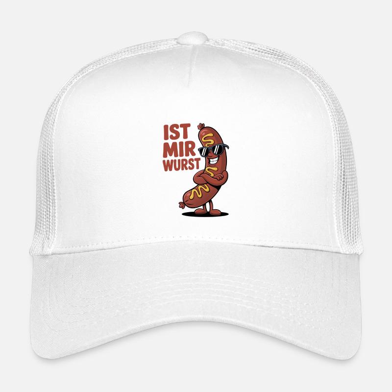 Ist mir Wurst – cooler Spruch mit Witz - Kinder Trucker-Cap - Weiß