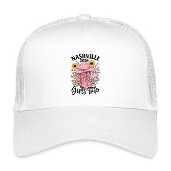 Voyage entre filles Nashville 2026 - Casquette trucker enfant - blanc - Devant