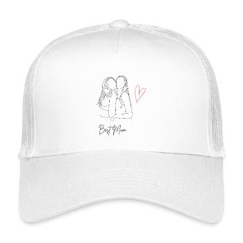 Best Mom with Heart - Best Mum - Kids’ Trucker Cap - white - Front