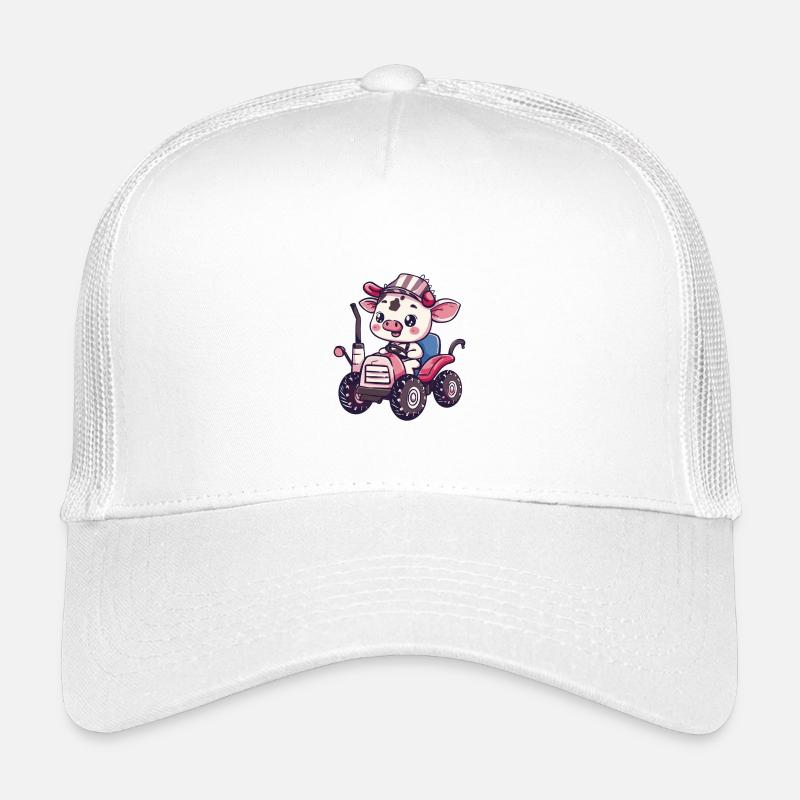 Cow Tractor Farmer Kids’ Trucker Cap