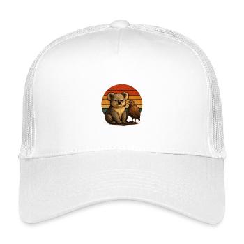 Koala Kiwi Retro Tierfreunde - Kinder Trucker-Cap - Weiß - Vorne