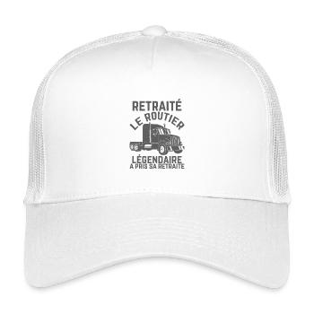 Legendärer pensionierter Lkw-Fahrer-Geschenk zum Karriereende - Kinder Trucker-Cap - Weiß - Vorne