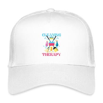 Putzen ist meine Therapie - Kinder Trucker-Cap - Weiß - Vorne