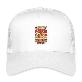 Proclamation de la soirée pizza, nourriture drôle de relation - Casquette trucker enfant - blanc - Devant