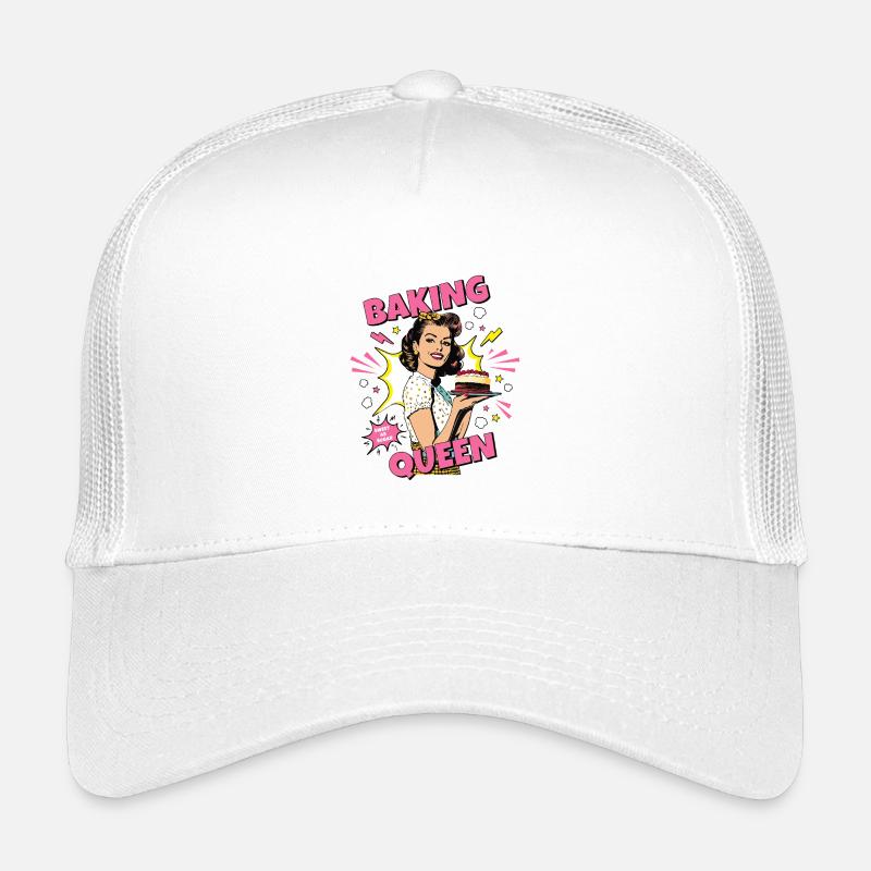 Backen Torte Backkönigin Backfee Bäckerin Pop Art Kinder Trucker-Cap