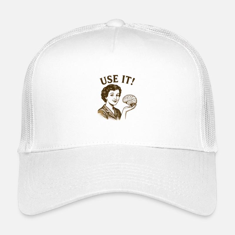 Use It! Vintage Frau mit Gehirn Kinder Trucker-Cap