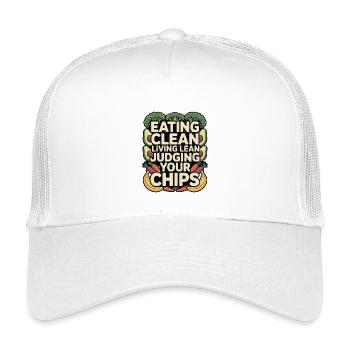 Nutritionist Eating Clean Living Lean Health Coach - Kids’ Trucker Cap - white - Front