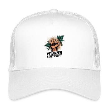 Plantes au lieu du profit, activisme environnemental - Casquette trucker enfant - blanc - Devant