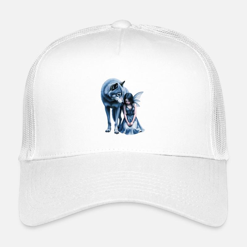 Blue Wolf and Night Fairy Kids’ Trucker Cap