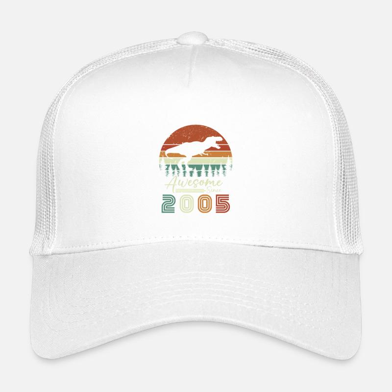 awsome_since_dinaseur_2005 - Kinder Trucker-Cap - Weiß