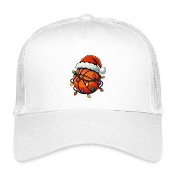 Joueur de basket-ball de Noël - Casquette trucker enfant - blanc - Devant