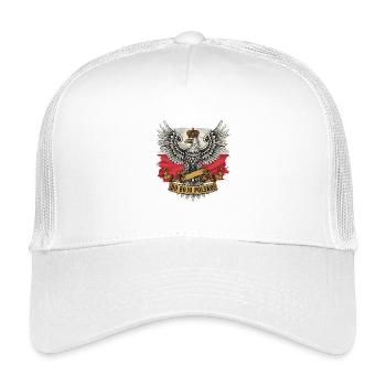 Für Polen in die Schlacht, Adler - Kinder Trucker-Cap - Weiß - Vorne