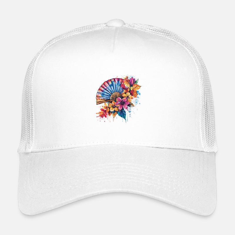Farbenfroher Fächer mit Blüten Kinder Trucker-Cap