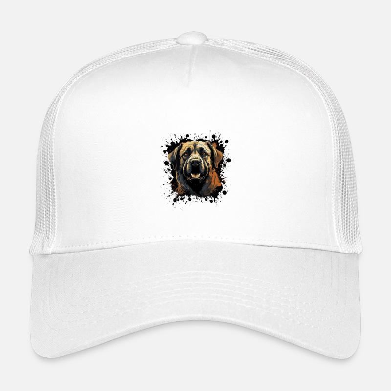 Wasserfarbenes Hundeporträt Splash Kinder Trucker-Cap