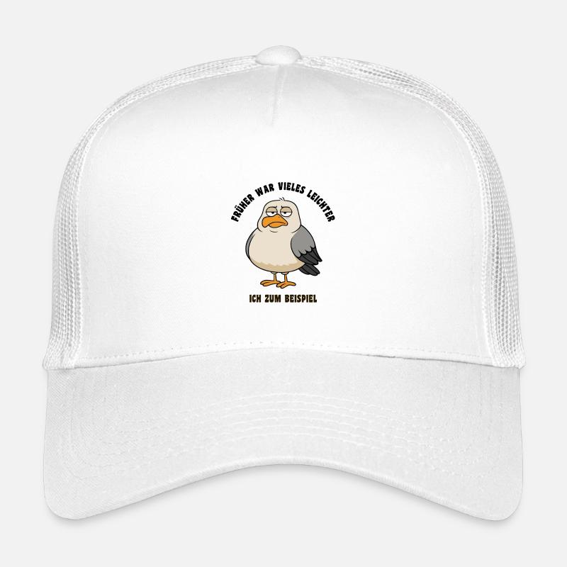 Früher war vieles leichter - Möwe Spruch - Kinder Trucker-Cap - Weiß