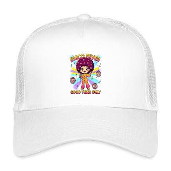 DISCO FEVER Cute Comic 70er - Kinder Trucker-Cap - Weiß - Vorne