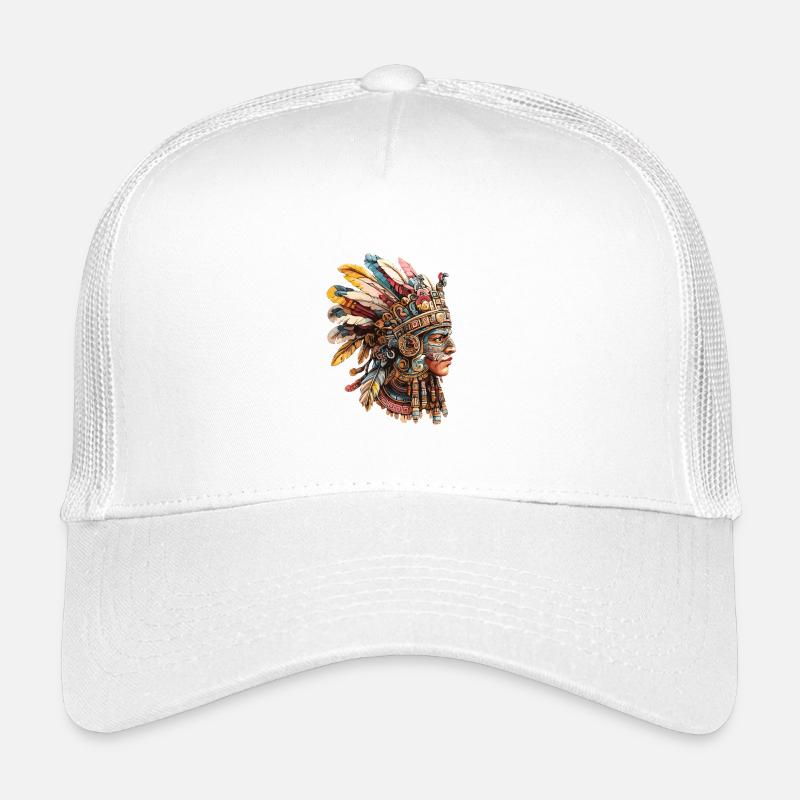Coiffe en plume aztèque Casquette trucker enfant