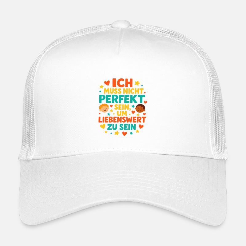 ich muss nicht perfekt sein, affirmation Kinder Trucker-Cap