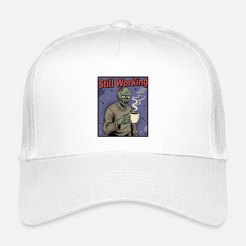 Still Working Zombie Kaffee Kinder Trucker-Cap