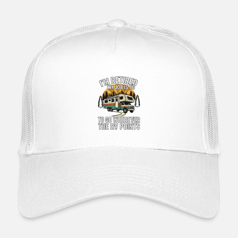 Ich bin Rentner Wohnwagen unterwegs Ruhestand Kinder Trucker-Cap