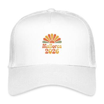 Mallorca Sonnenaufgang 2026 - Kinder Trucker-Cap - Weiß - Vorne