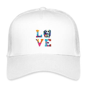 Great Dane Love Colorful Abstract Paint Splatter - Kids’ Trucker Cap - white - Front