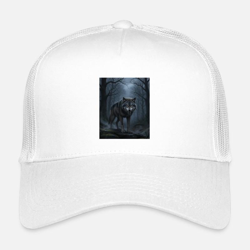 Wolf at night in the cloud forest Kids’ Trucker Cap
