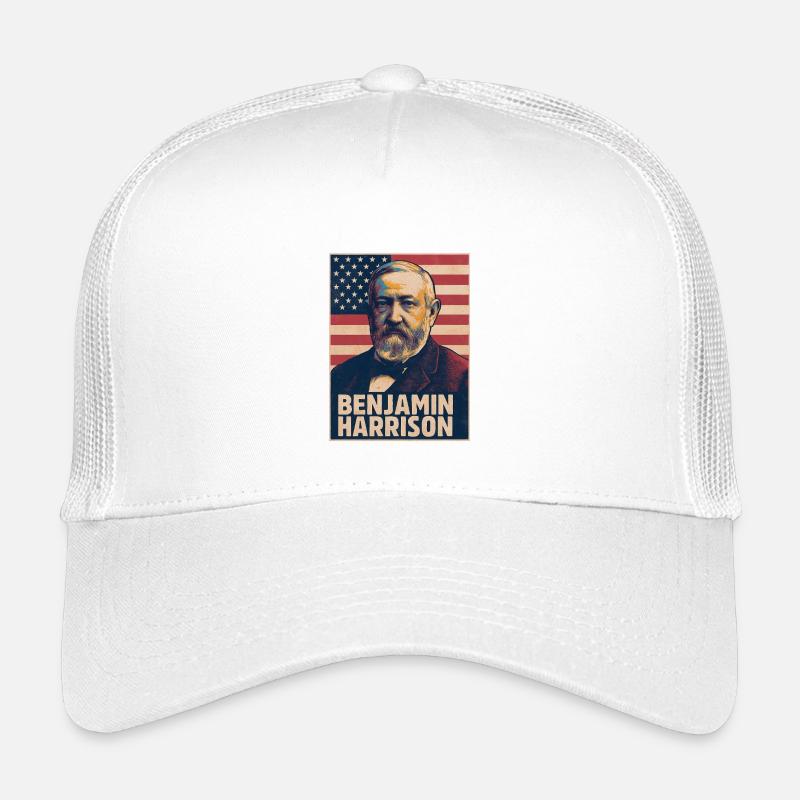Benjamin Harrison USA - Kinder Trucker-Cap - Weiß