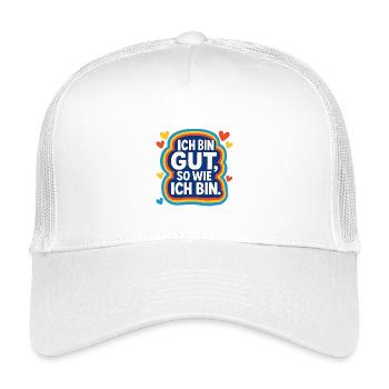 I'm Good Shirt, Self Love Saying - Kids’ Trucker Cap - white - Front