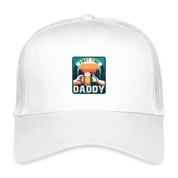 Papa pour la première fois, futur papa, futur père - Casquette trucker enfant - blanc - Devant