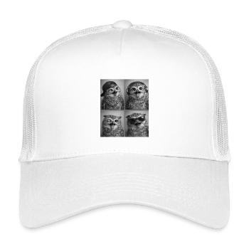 Eule - Kinder Trucker-Cap - Weiß - Vorne