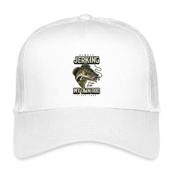 Toujours en train de branler ma canne Pêche drôle Né en 1999 - Casquette trucker enfant - blanc - Devant