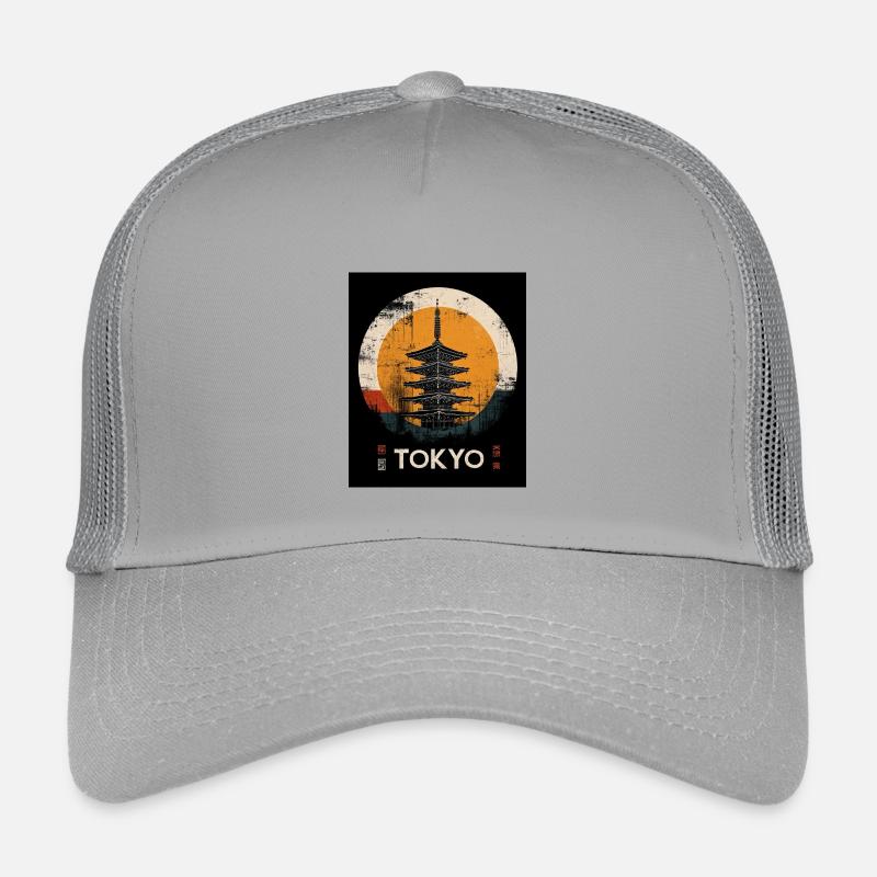 TOKYO | Art du coucher de soleil de la pagode japonaise Casquette trucker enfant