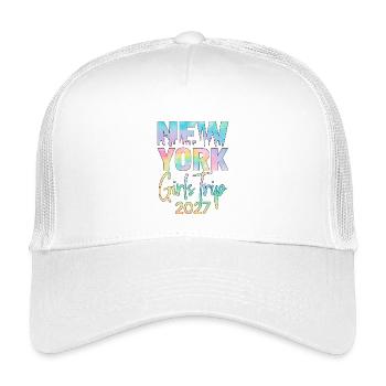 Girls Trip New York 2027 - Kinder Trucker-Cap - Weiß - Vorne