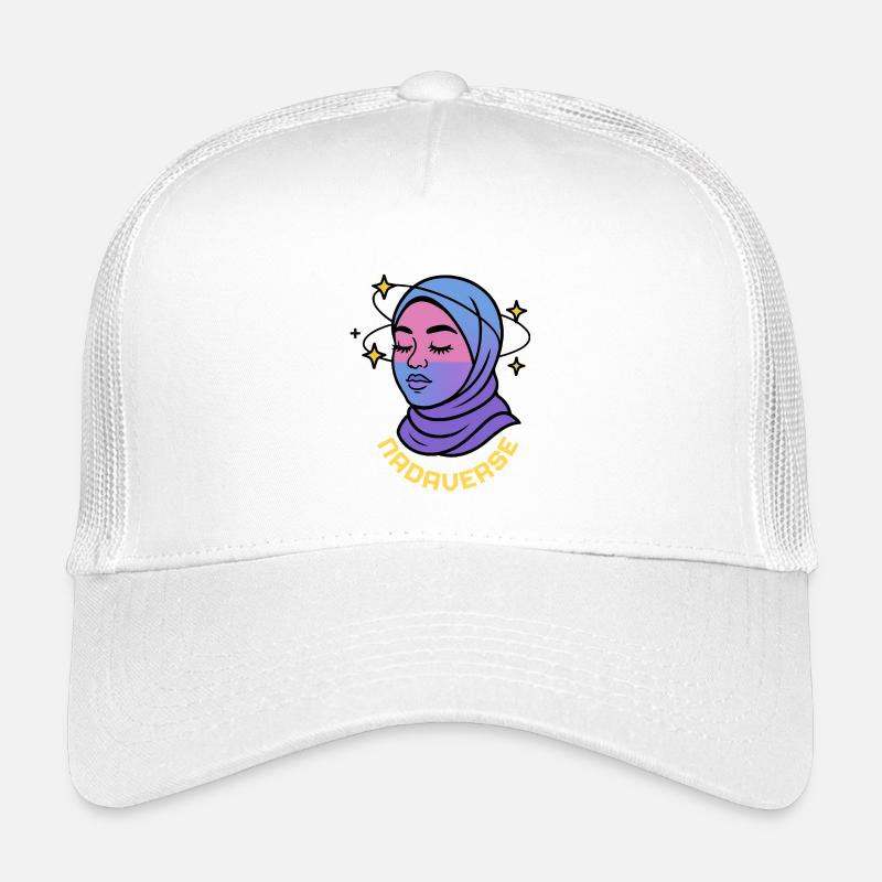 Nadaverse Hijab Sternenlicht - Kinder Trucker-Cap - Weiß