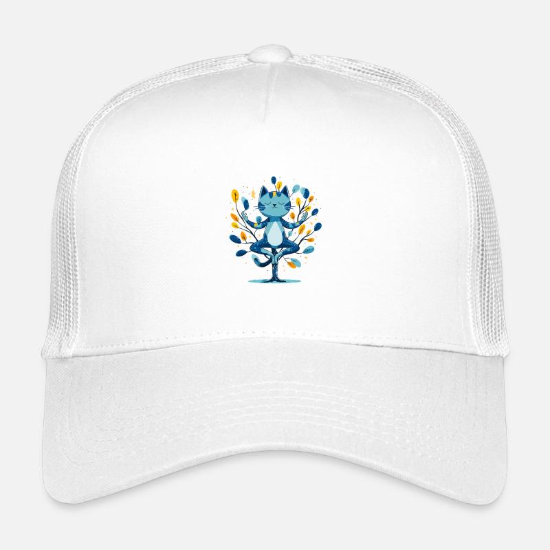 Gueule de bois bleue de méditation dans l’arbre Casquette trucker enfant