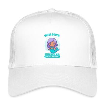 Unter Druck Meerjungfrau - Kinder Trucker-Cap - Weiß - Vorne