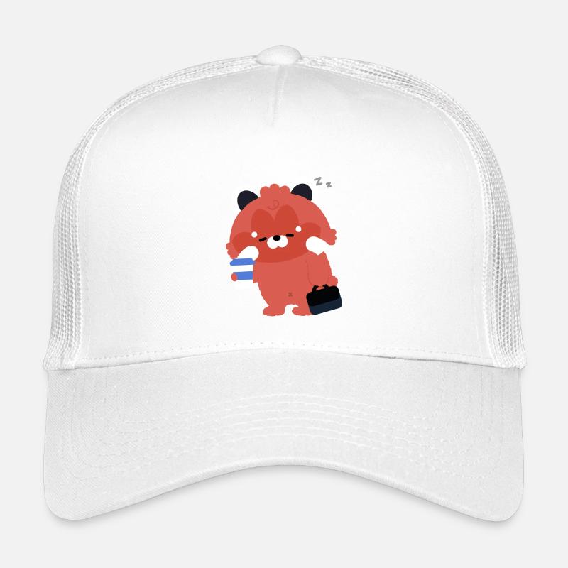 Kawaii Red Panda with Coffee Kids’ Trucker Cap