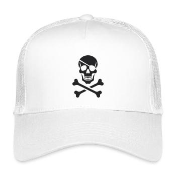 Le classique Jolly Roger Pirate Scream - Casquette trucker enfant - blanc - Devant
