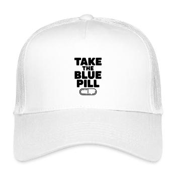 Nimm die blaue Pille - Kinder Trucker-Cap - Weiß - Vorne