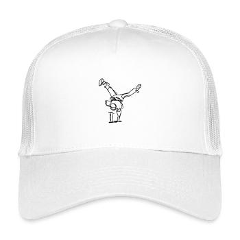 Breakdancer Skizze - Kinder Trucker-Cap - Weiß - Vorne