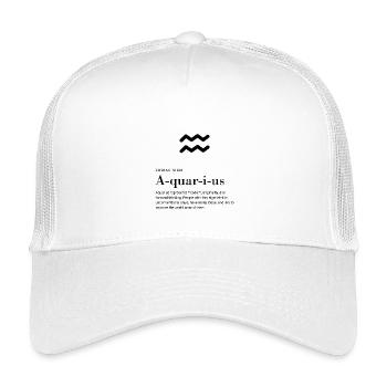 Verseau - Signe du zodiaque - Casquette trucker enfant - blanc - Devant