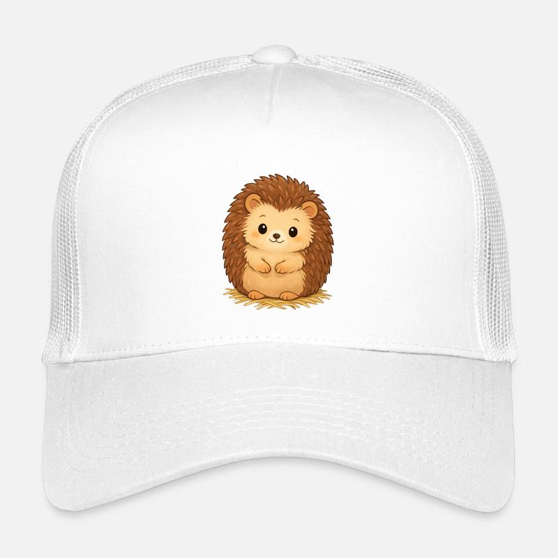 Kuscheliger Igel auf Heu - Kinder Trucker-Cap - Weiß